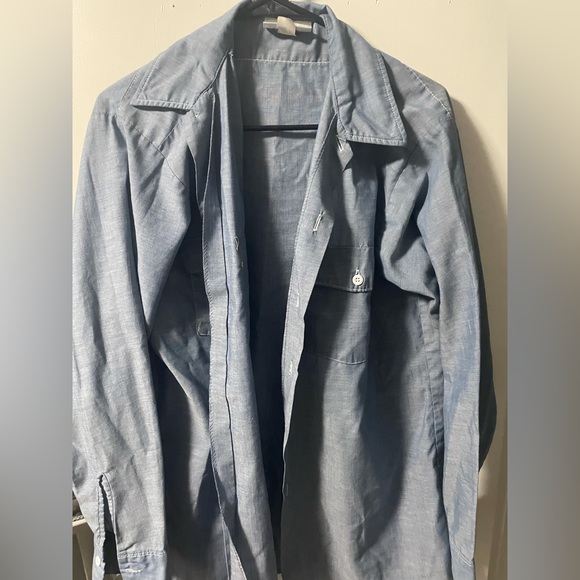 Vintage baby blue Dickies long sleeve work shirt. - Picture 1 of 3